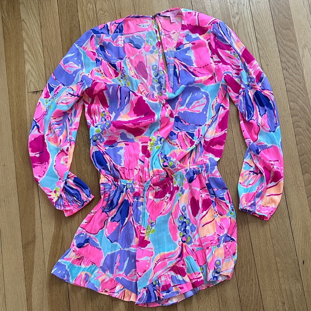 Lilly Pulitzer Romper Fanning Jam Out